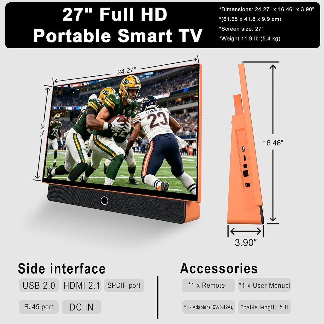 The Nomvia 4K GoScreen 24-32" — Portable Battery-Powered Smart TV